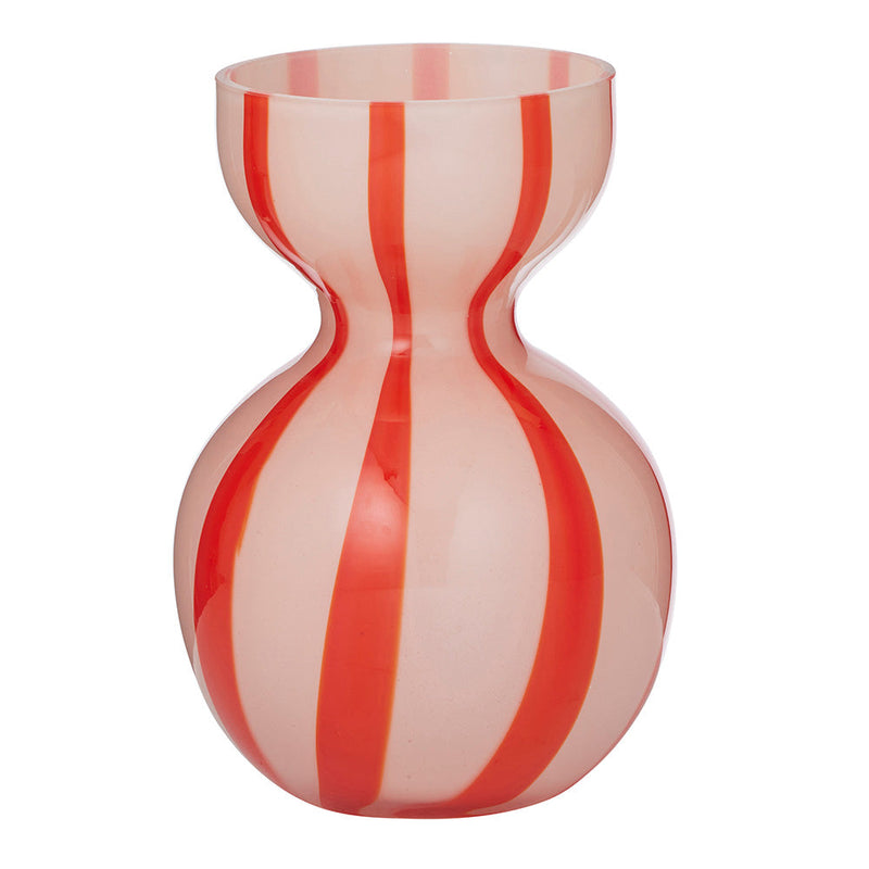 Bobbi Glass Vase 13x18cm Pink/Red