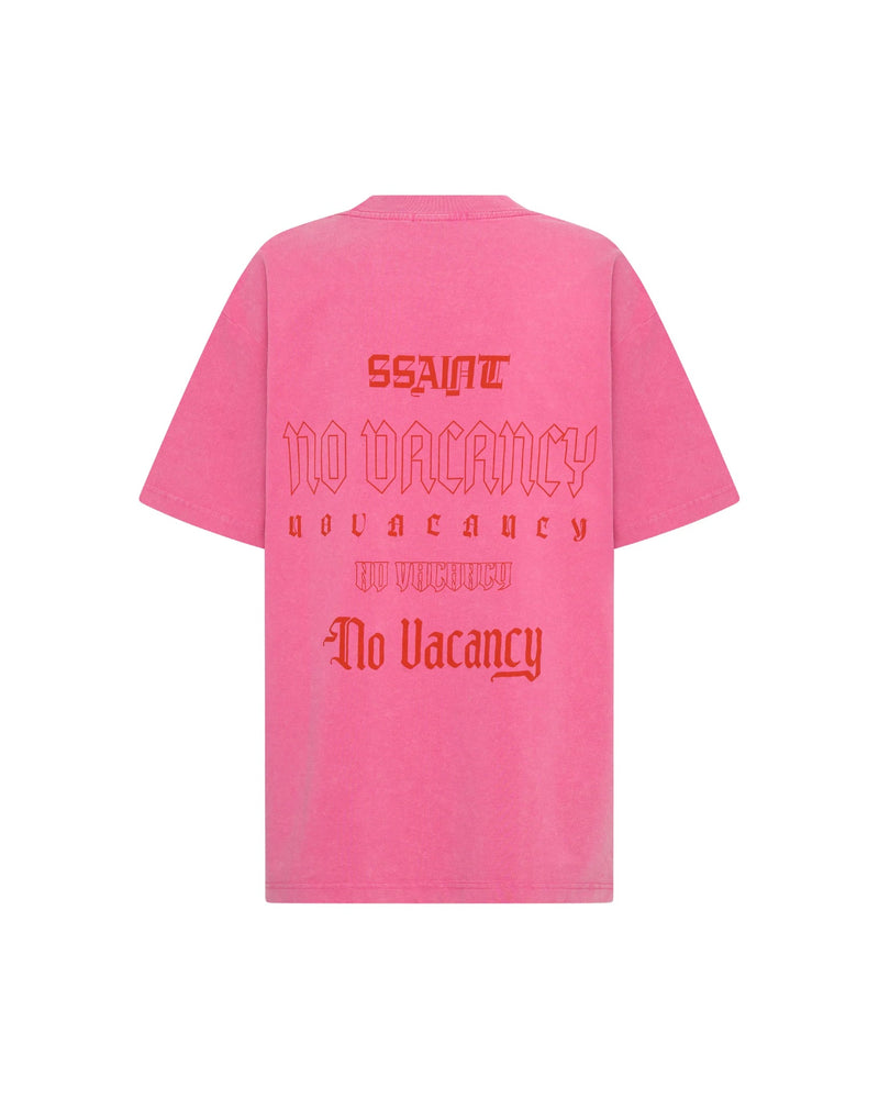 SŚAINT No Vacancy Tee - Acid Wash Pink
