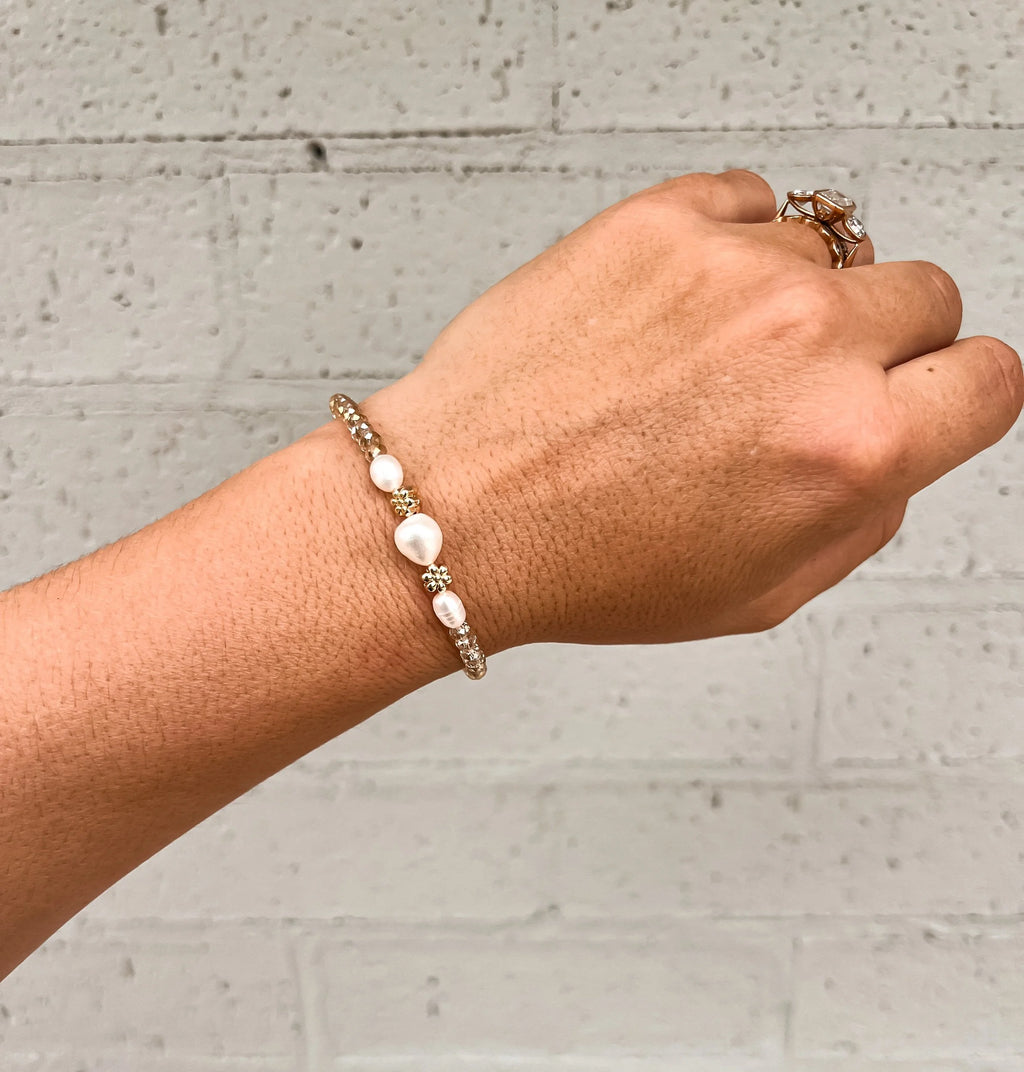 Pearl & Palms Stacker Bracelet Collection