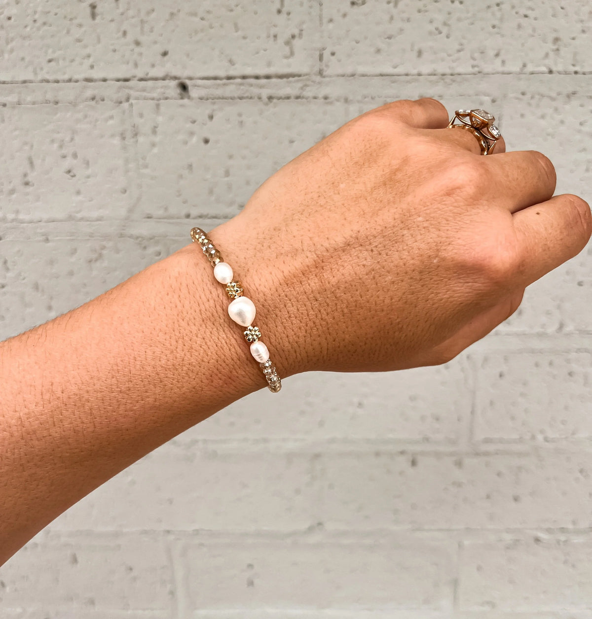 Pearl & Palms Stacker Bracelet Collection