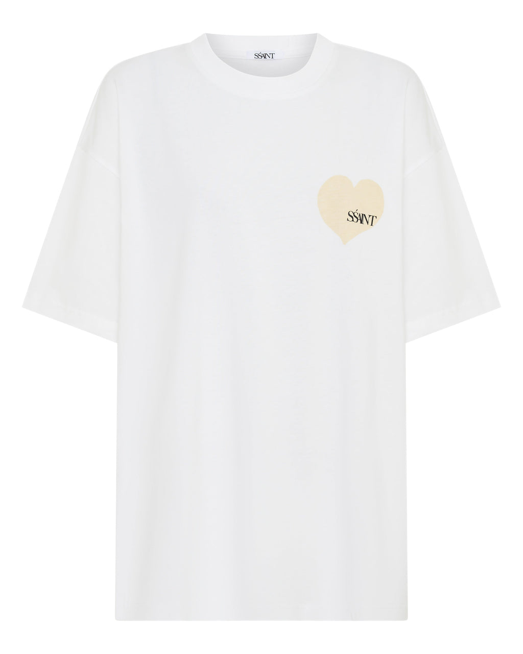 SŚAINT Heart Tee - White & Cream
