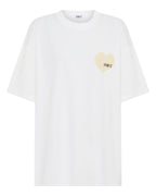SŚAINT Heart Tee - White & Cream