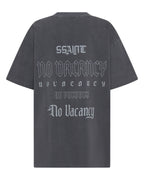 SŚAINT No Vacancy Tee - Charcoal Acid Wash