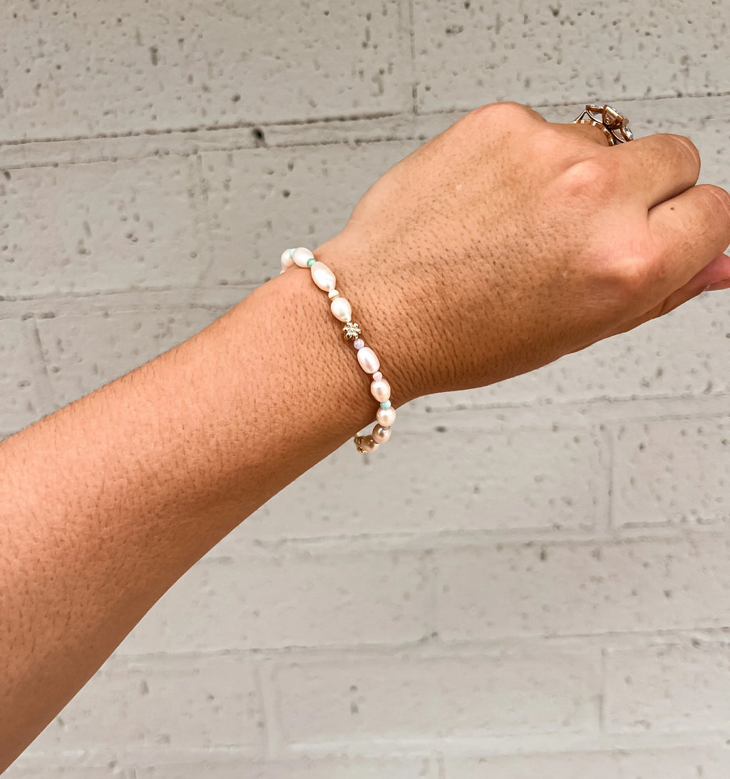 Pearl & Palms Stacker Bracelet Collection