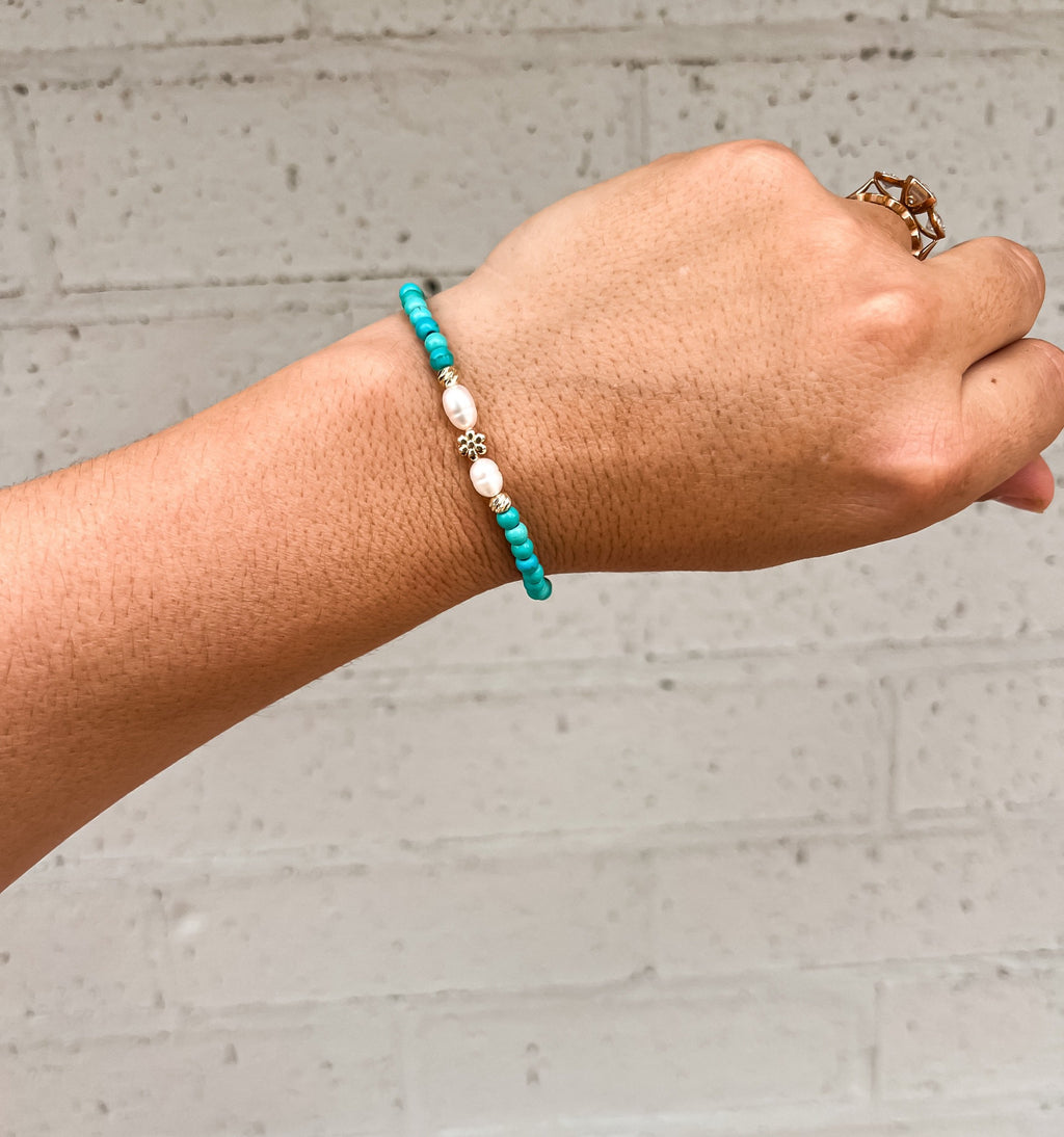 Pearl & Palms Stacker Bracelet Collection