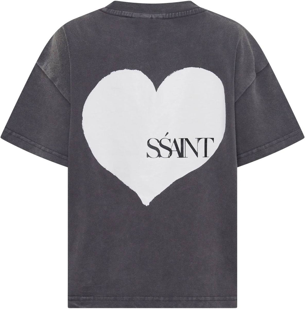 SSAINT Kids Heart Tee Charcoal