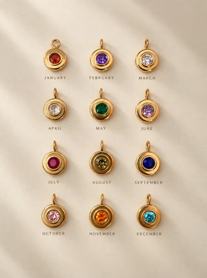 By Barny Lock & Latch Collection - Gold & Silver Birthstone Charms
