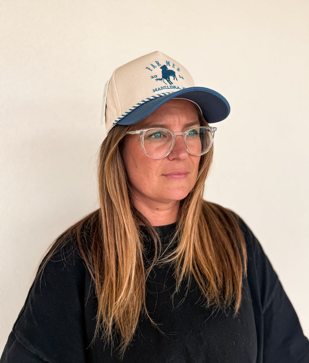 FM Branded Blue & Cream Trucker