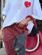 SŚAINT Heart Tee - White with Red Heart