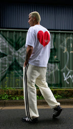 SŚAINT Heart Tee - White with Red Heart