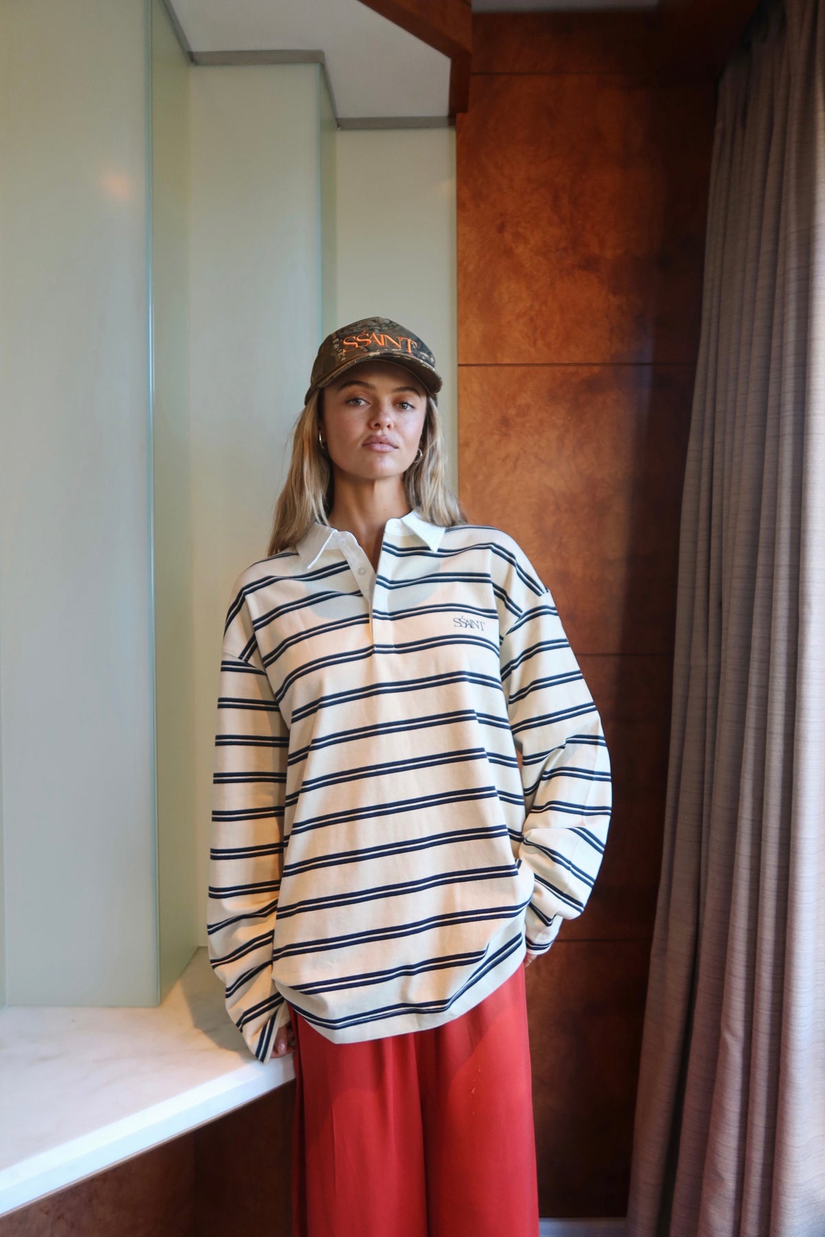 SŚAINT Camo Five Panel Cap