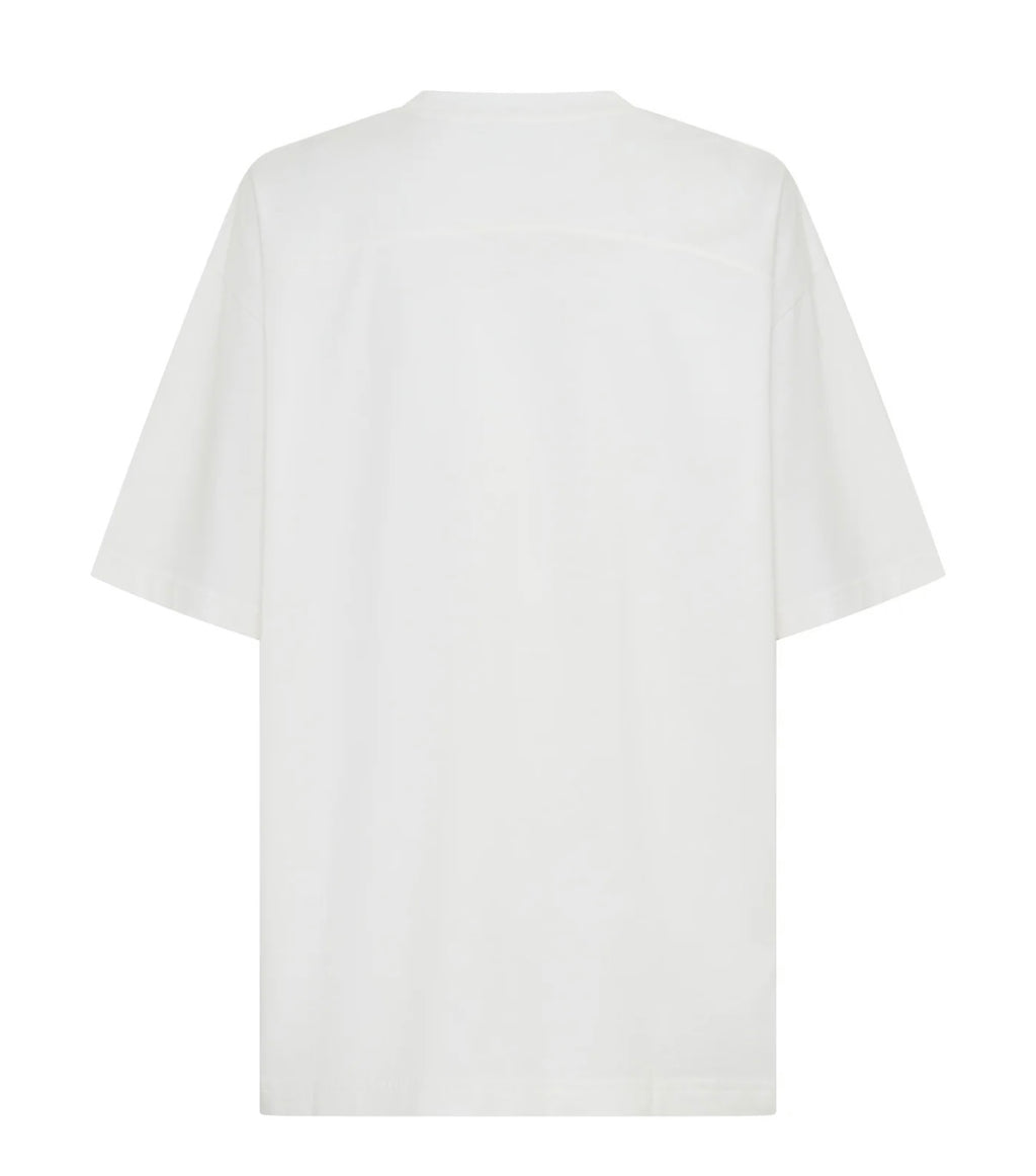 SŚAINT Boxy Tonal Panel Tee - Crisp White