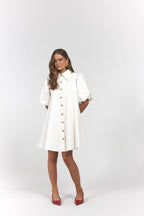 La Bohème Girls Peyton Mini Dress Denim Cloud