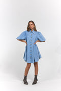 La Bohème Girls Peyton Mini Dress Denim Blue