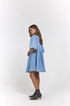 La Bohème Girls Peyton Mini Dress Denim Blue
