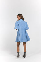 La Bohème Girls Peyton Mini Dress Denim Blue