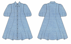 La Bohème Girls Peyton Mini Dress Denim Blue