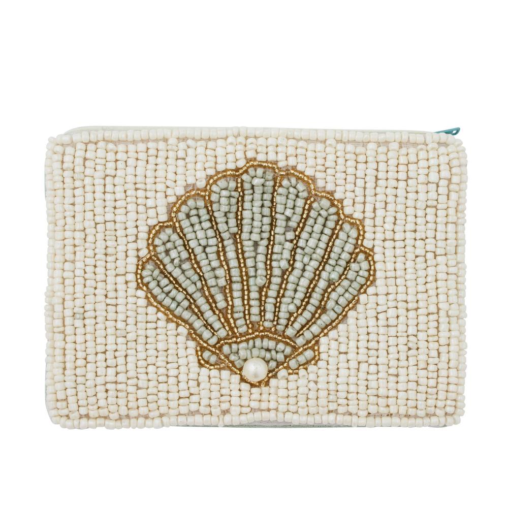 Shell Beaded Pouch