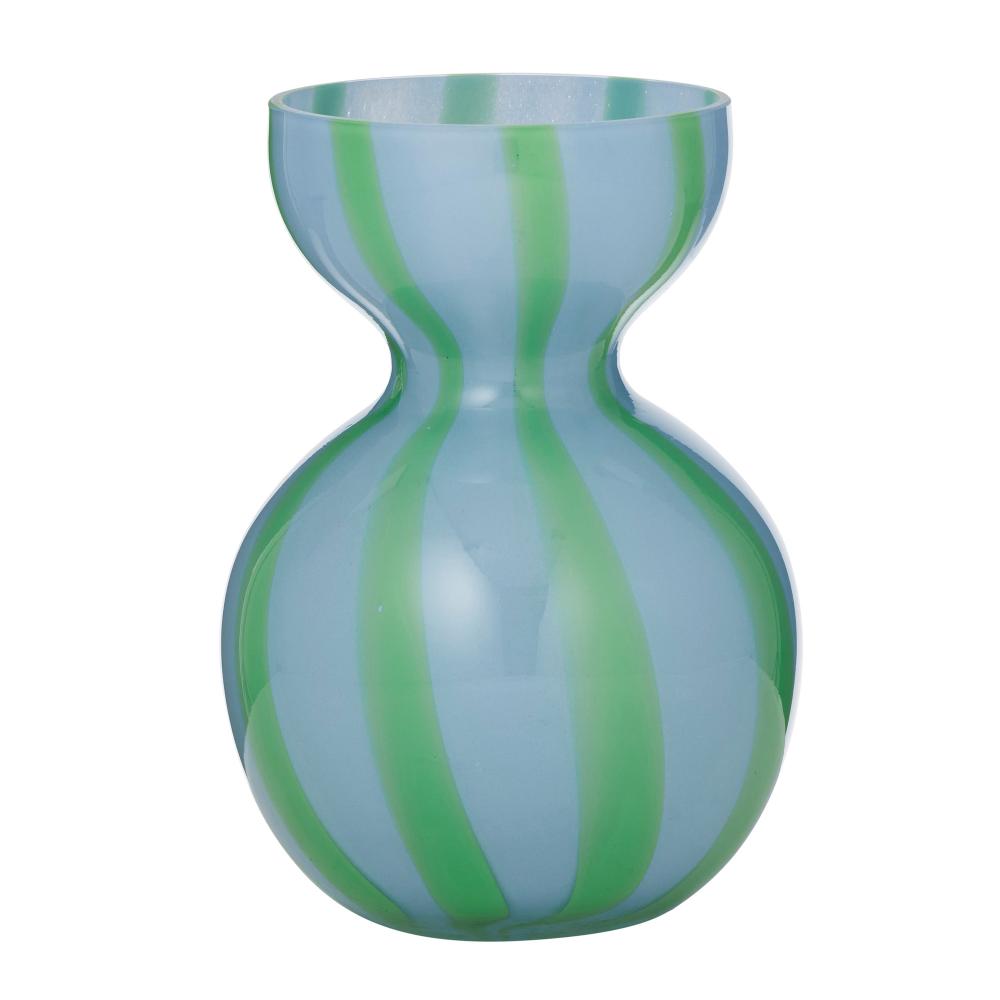 Bobbi Glass Vase 13x18cm Sky/Emerald