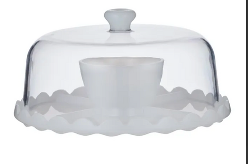 Cibo Acrylic 2-in-1 Server White 30 x 15.5cm