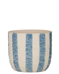 Rayas Ceramic Pot 19x17cm Denim