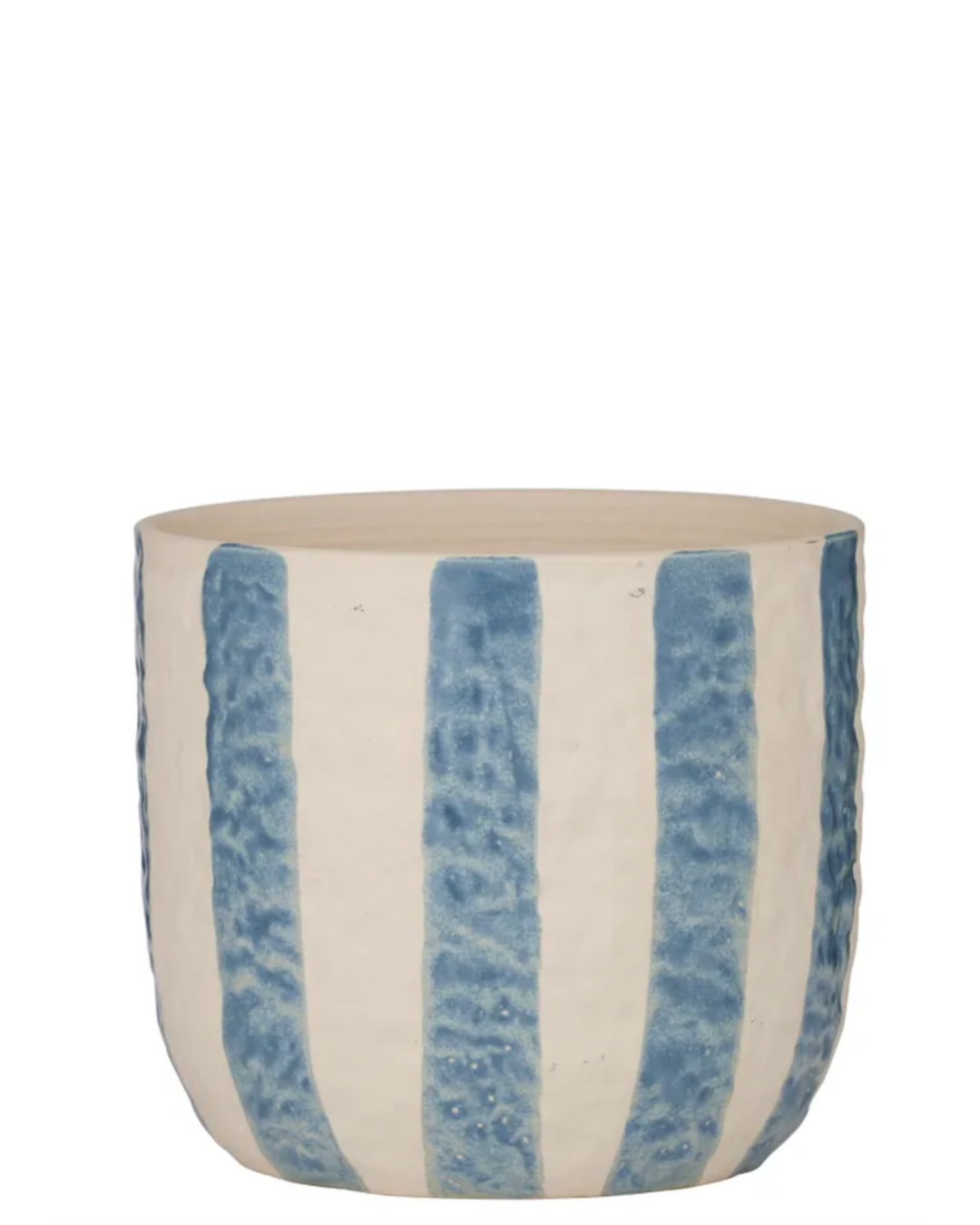 Rayas Ceramic Pot 19x17cm Denim