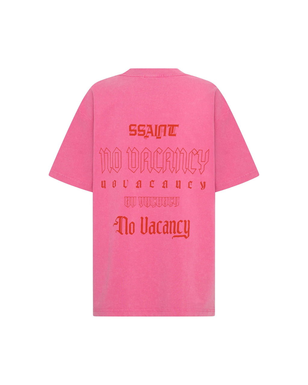 SŚAINT No Vacancy Tee - Acid Wash Pink