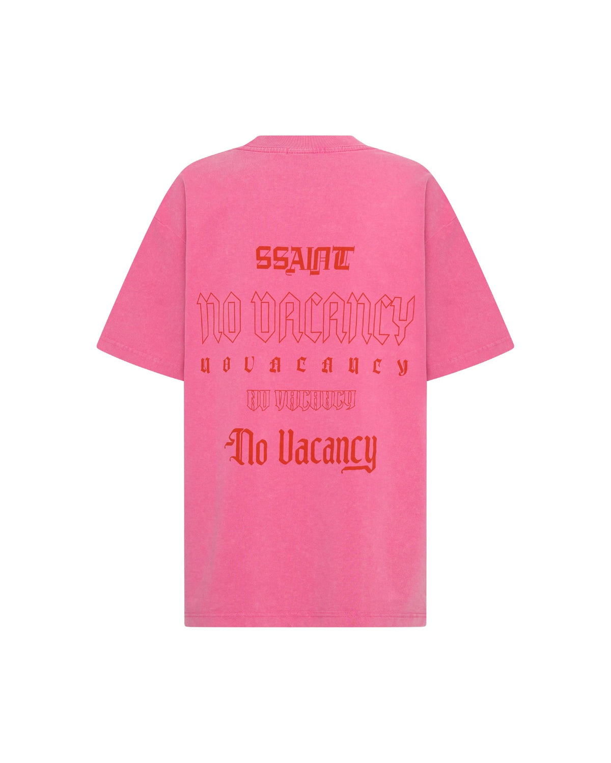 SŚAINT No Vacancy Tee - Acid Wash Pink